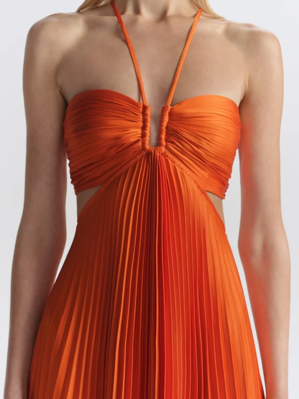 A.L.C. Moira Satin Pleated Maxi Dress $ 796 NEW without tag - Picture 2 of 6